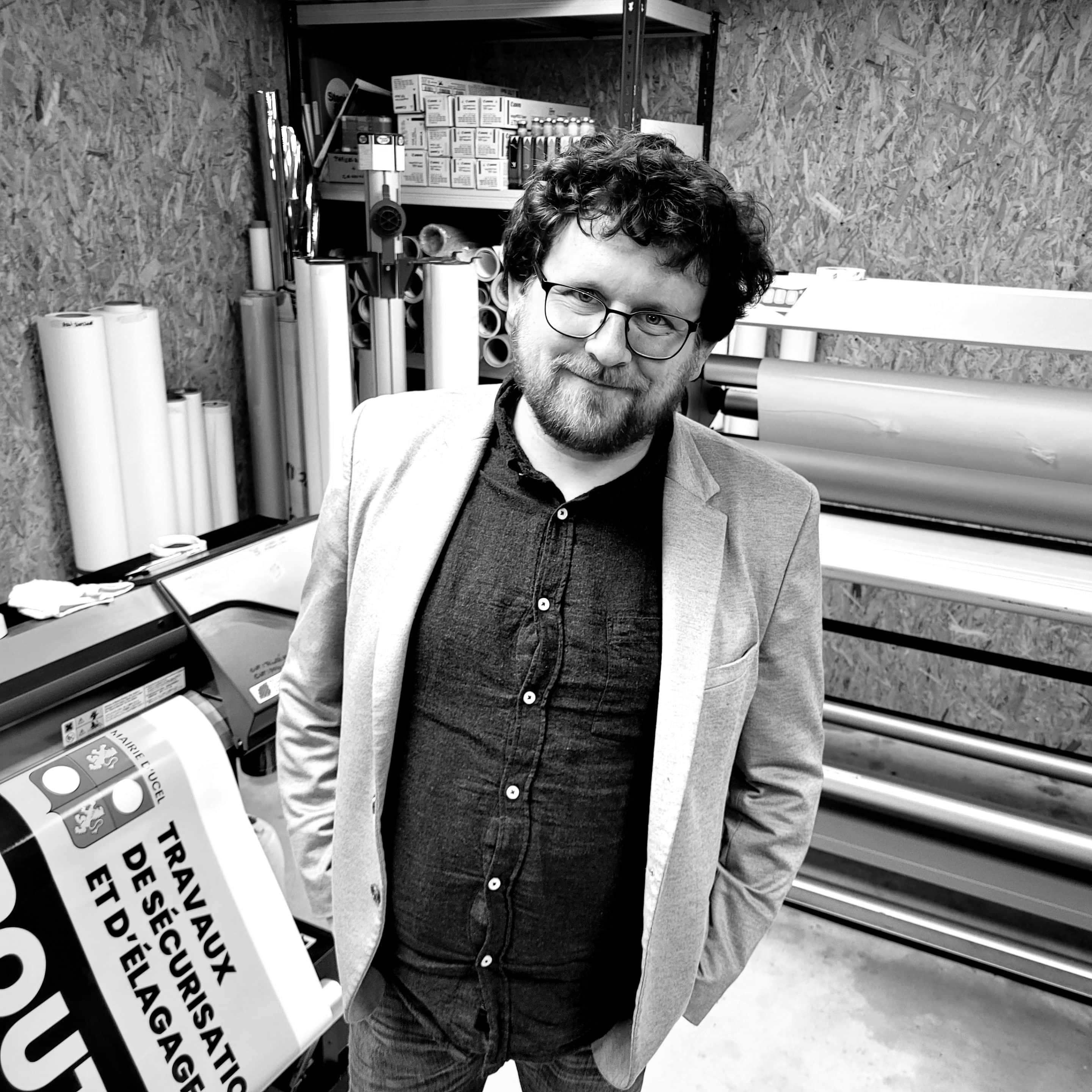 Simon, graphiste et chef de projet chez Ardesca Print